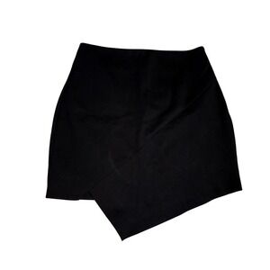 TOBI Black Asymmetrical Wrap Mini‎ Skirt Size SP
